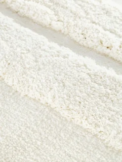 Flauschiger Hochflor-Teppich Genève mit erhabener Hoch-Tief-Struktur