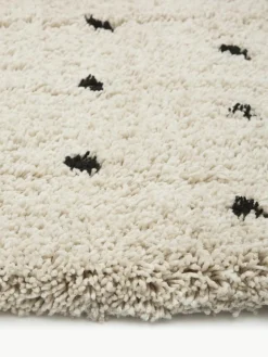 Flauschiger Hochflor-Teppich Ayana, gepunktet