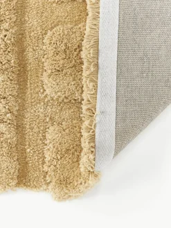 Flauschiger Hochflor-Teppich Genève mit erhabener Hoch-Tief-Struktur