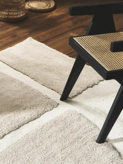 Flauschiger Hochflor-Teppich Jade mit erhabener Hoch-Tief-Struktur