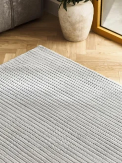 Flauschiger Hochflorteppich Wes mit Hoch-Tief-Struktur, handgewebt