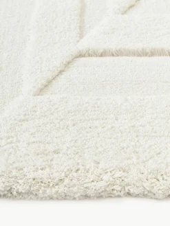 Flauschiger Hochflor-Teppich Zion mit erhabener Hoch-Tief-Struktur