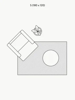 Flauschiger Hochflor-Teppich Genève mit erhabener Hoch-Tief-Struktur