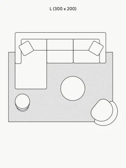 Flauschiger Hochflor-Teppich Zion mit erhabener Hoch-Tief-Struktur