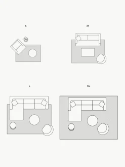 Flauschiger Hochflor-Teppich Jade mit erhabener Hoch-Tief-Struktur