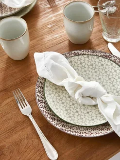 Frühstücksteller Karine mit kleinem Muster, 4er-Set