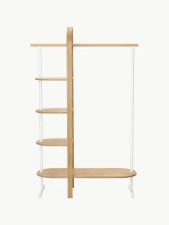 Garderobe Bellwood aus Eukalyptusholz mit Ablageflächen