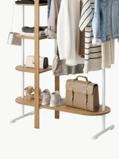 Garderobe Bellwood aus Eukalyptusholz mit Ablageflächen