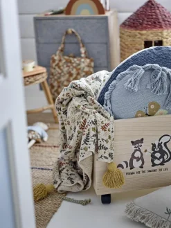 Geblümte Decke Filipa mit Quasten