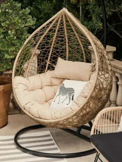 Geflecht-Hängesessel Amirantes mit Metall-Gestell