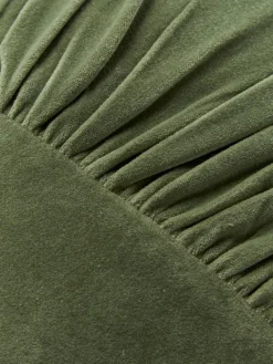 Gerafftes Samt-Kissen Vada