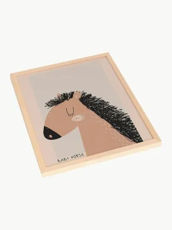 Gerahmter Digitaldruck Baby Horse