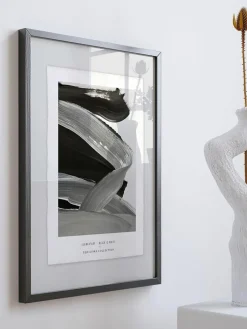 Gerahmter Digitaldruck Black & White, handgefertigt