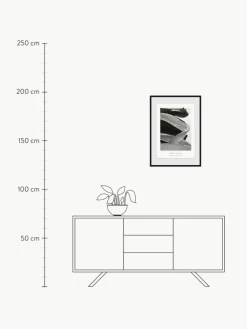 Gerahmter Digitaldruck Black & White, handgefertigt