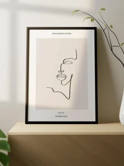 Gerahmter Digitaldruck Femme Face