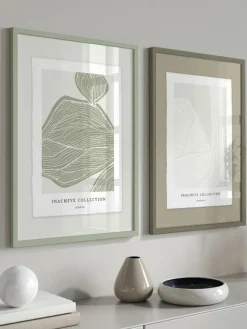 Gerahmter Digitaldruck Leaves, handgefertigt