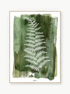 Gerahmter Digitaldruck White Fern