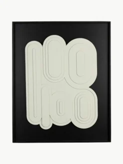 Gerahmtes Wandobjekt August mit Relief