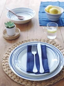 Geschirr-Set Pacific Blue aus Porzellan, 4 Personen (16-tlg.)