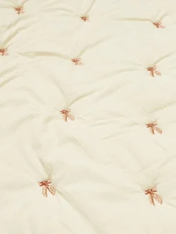 Gesteppte Kuscheldecke Bows aus Bio-Baumwolle