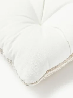 Gestreifte Baumwoll-Sitzkissen Silia, 2 Stück