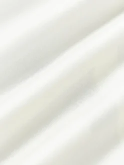 Gestreifter Baumwollsatin-Kopfkissenbezug Brendan mit Stehsaum