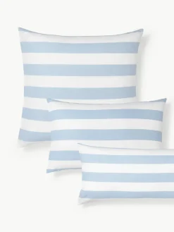 Gestreifter Baumwoll-Wendekopfkissenbezug Lorena