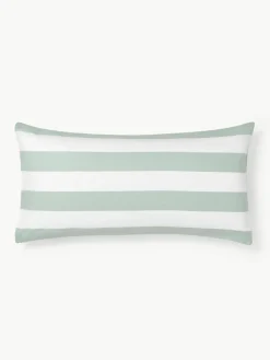 Gestreifter Baumwoll-Wendekopfkissenbezug Lorena