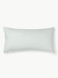 Gestreifter Baumwoll-Wendekopfkissenbezug Lorena