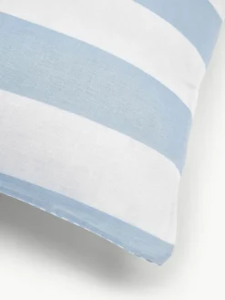 Gestreifter Baumwoll-Wendekopfkissenbezug Lorena