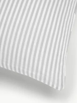 Gestreifter Baumwoll-Wendekopfkissenbezug Lorena
