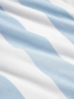 Gestreifter Baumwoll-Wendekopfkissenbezug Lorena