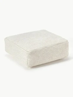 Gestreiftes Baumwoll-Bodenkissen Carmelo