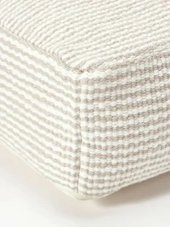 Gestreiftes Baumwoll-Bodenkissen Carmelo