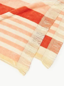 Gestreiftes Strandtuch Miri mit Fransenabschluss