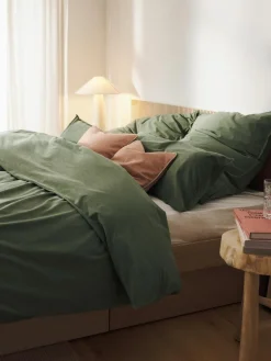 Gewaschener Baumwollperkal-Bettdeckenbezug Debbie