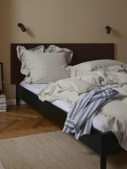 Gewaschener Baumwollperkal-Bettdeckenbezug Louane mit Rüschen