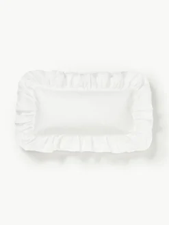 Gewaschener Baumwollperkal-Kopfkissenbezug Louane mit Rüschen