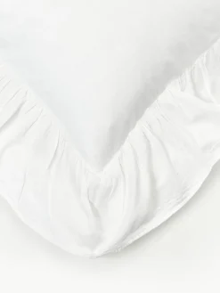 Gewaschener Baumwollperkal-Kopfkissenbezug Louane mit Rüschen