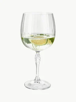 Gingläser America's Cocktail mit Rillenstruktur, 4 Stück