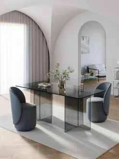 Glas-Esstisch Anouk, 180 x 90 cm