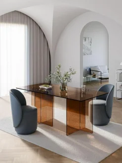 Glas-Esstisch Anouk, 180 x 90 cm