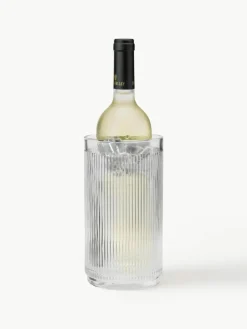 Glas-Flaschenkühler Pilastro mit Rillenrelief
