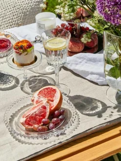 Glas-Frühstücksteller Perles mit Randdekor, 2 Stück