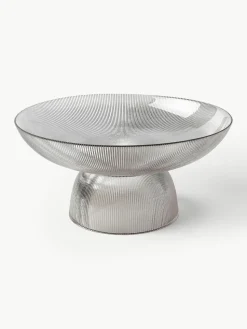 Glas-Schale Lija mit geriffelter Oberfläche