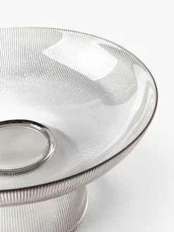 Glas-Schale Lija mit geriffelter Oberfläche