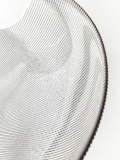 Glas-Schale Lija mit geriffelter Oberfläche