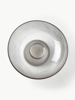 Glas-Schale Lija mit geriffelter Oberfläche
