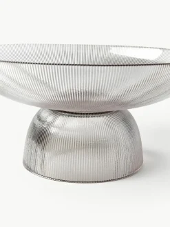 Glas-Schale Lija mit geriffelter Oberfläche