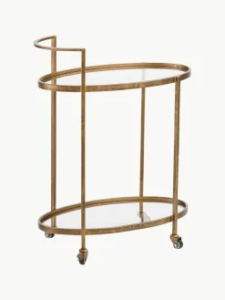 Glas-Servierwagen Push Antic